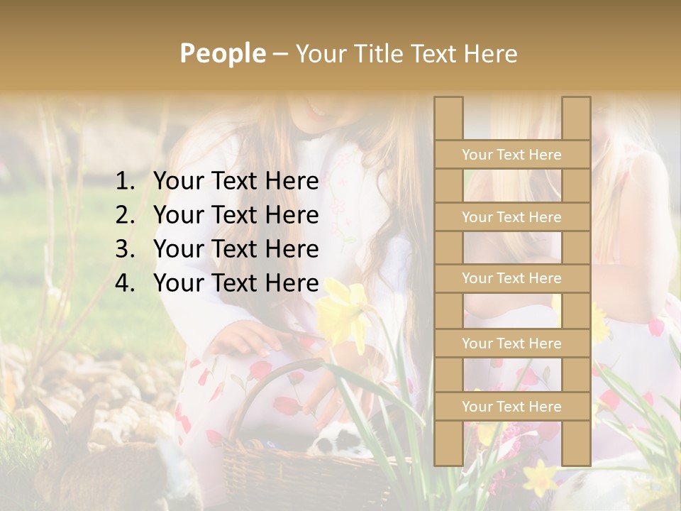 Blue Bunny Green PowerPoint Template