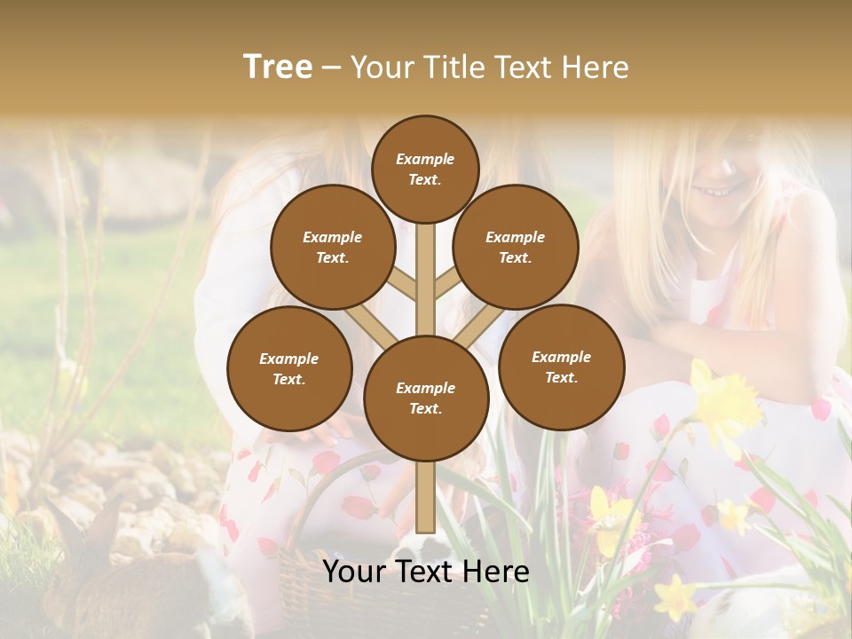 Blue Bunny Green PowerPoint Template