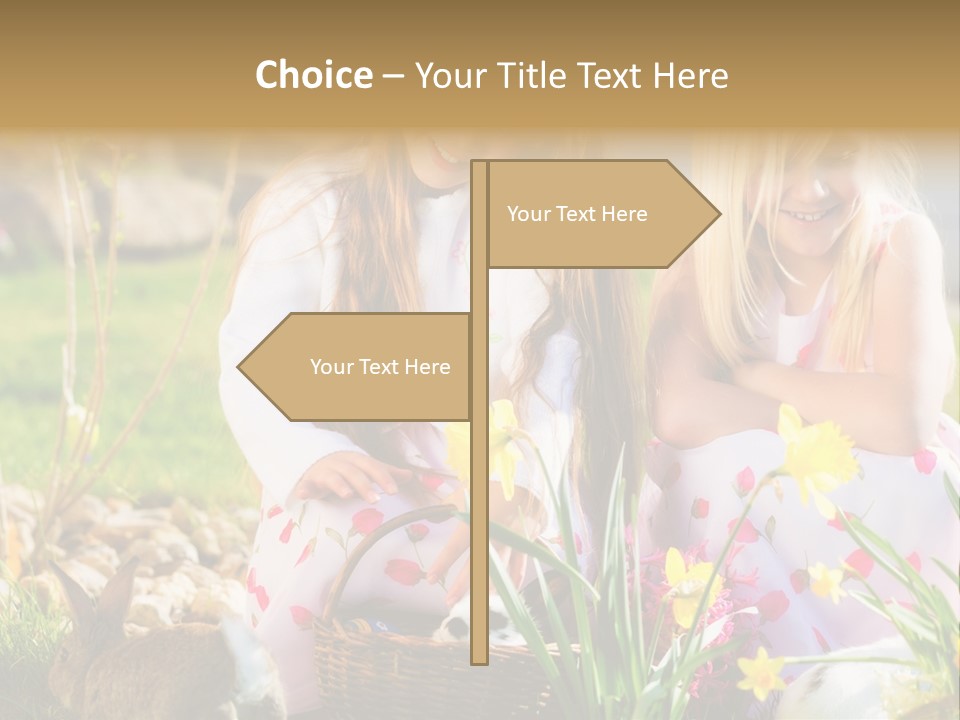 Blue Bunny Green PowerPoint Template