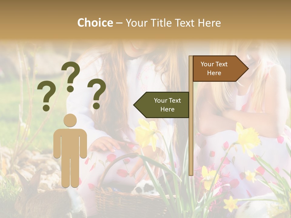 Blue Bunny Green PowerPoint Template