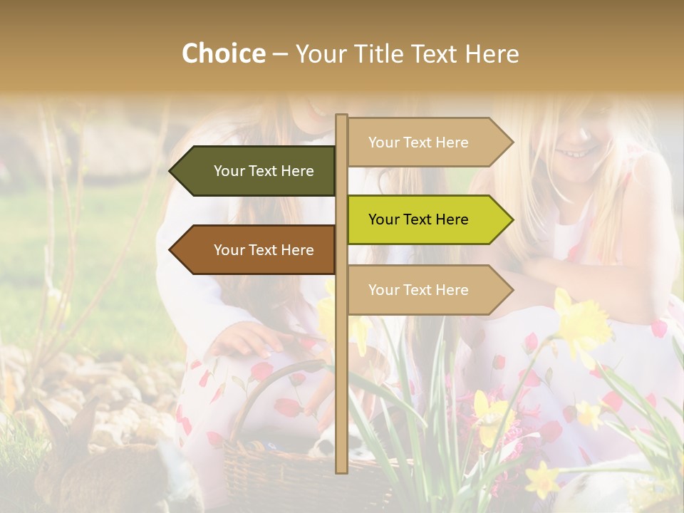 Blue Bunny Green PowerPoint Template