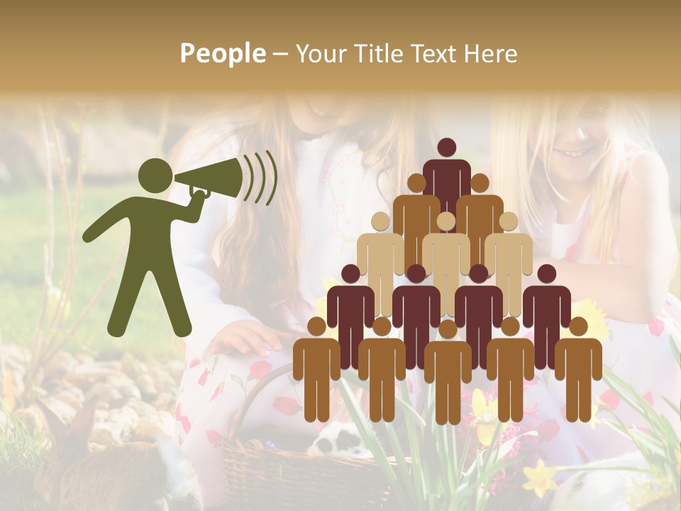 Blue Bunny Green PowerPoint Template