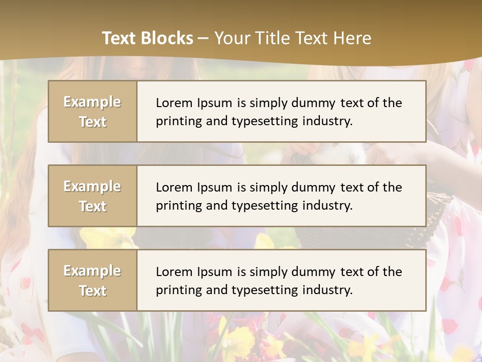 Found Easter Bunny Bunnies PowerPoint Template