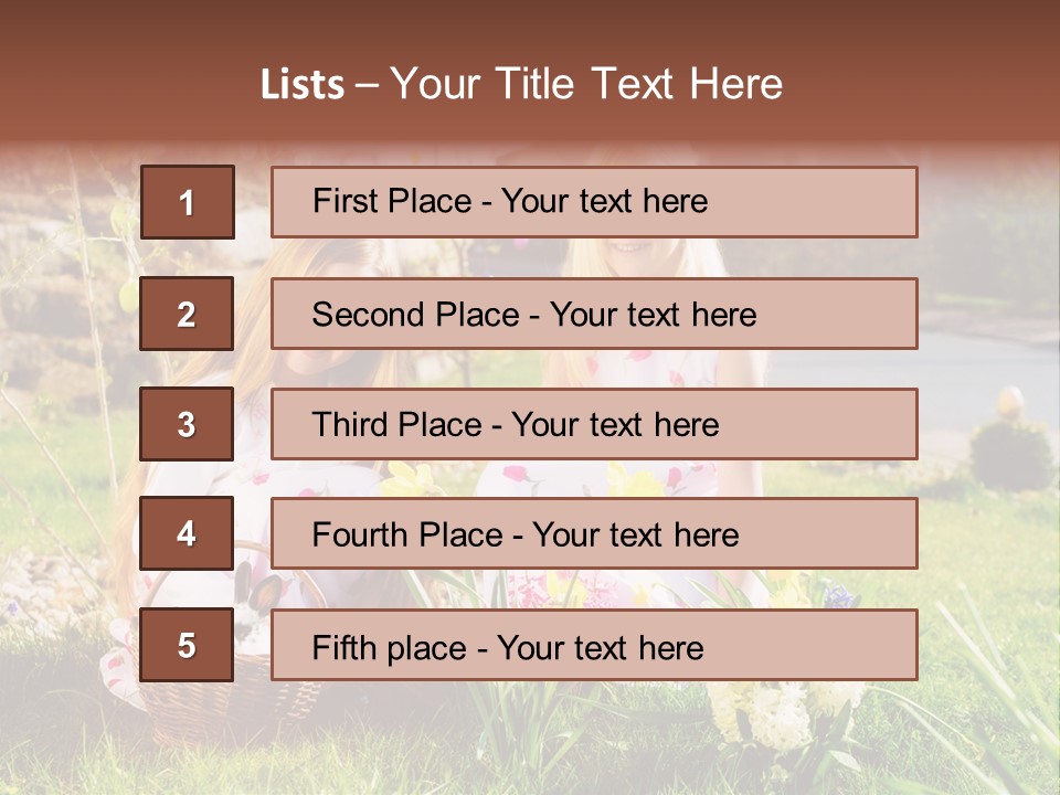 Basket Girls Child PowerPoint Template