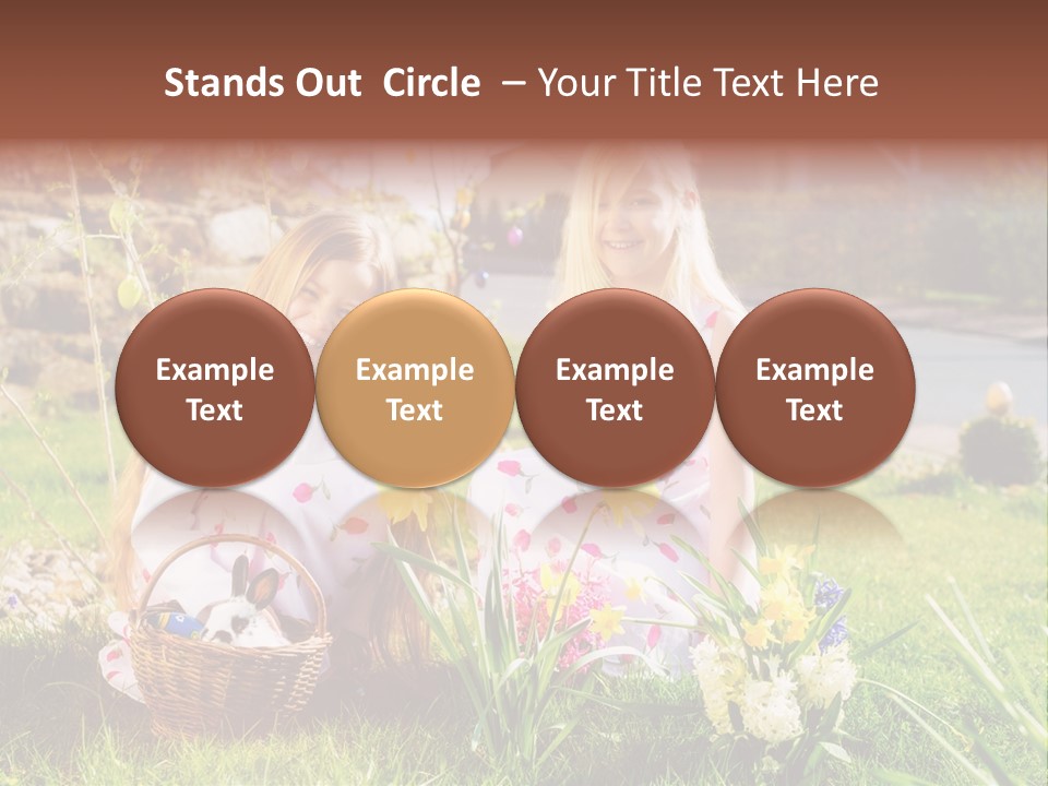 Basket Girls Child PowerPoint Template