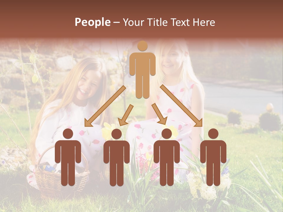 Basket Girls Child PowerPoint Template