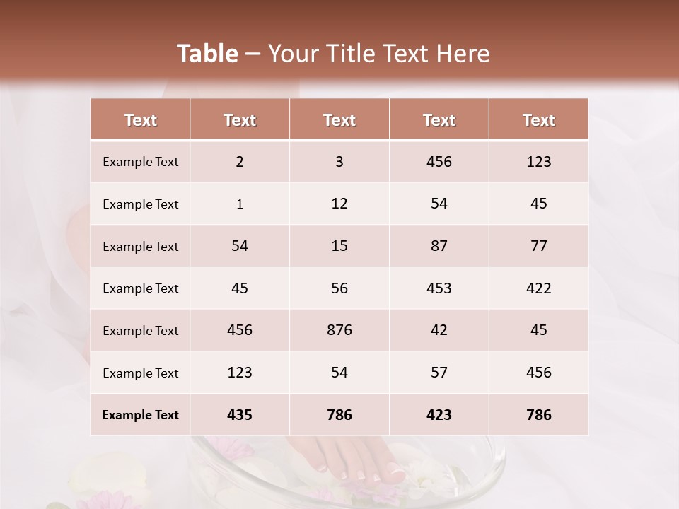 Leg Beauty Bowl PowerPoint Template