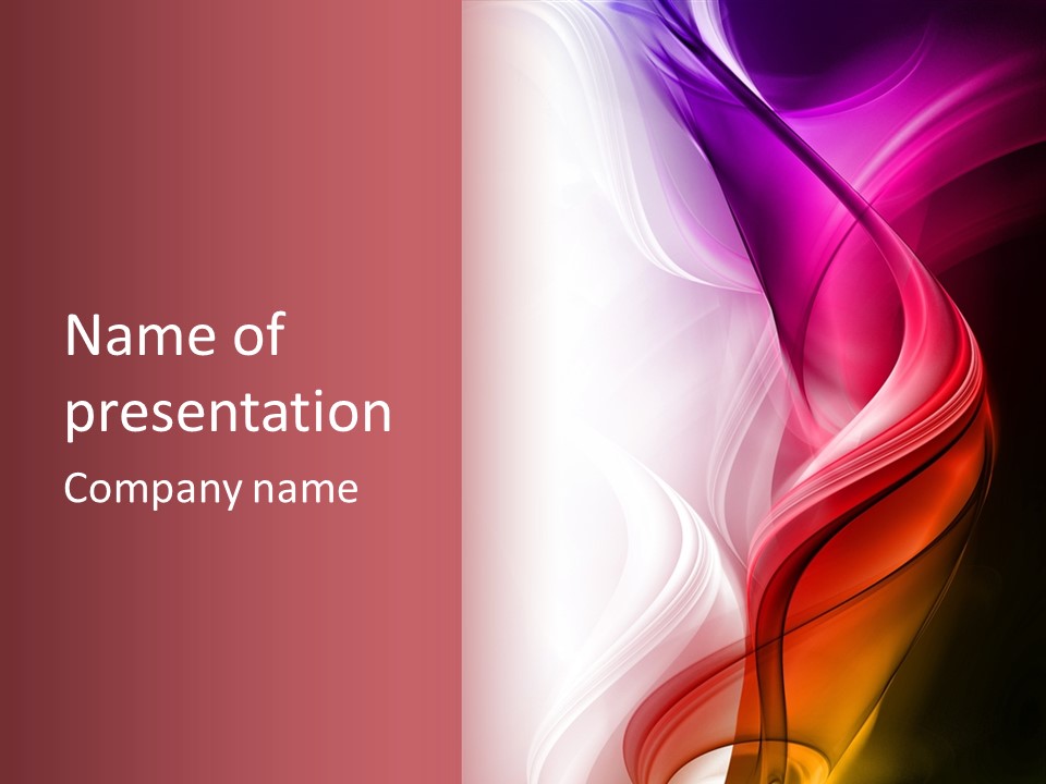 Digital Rose Frame PowerPoint Template