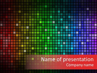 Mosaik Glitter Bunt PowerPoint Template