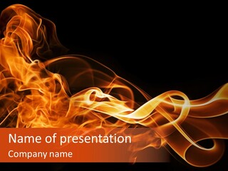 Detail Fire Smoke PowerPoint Template