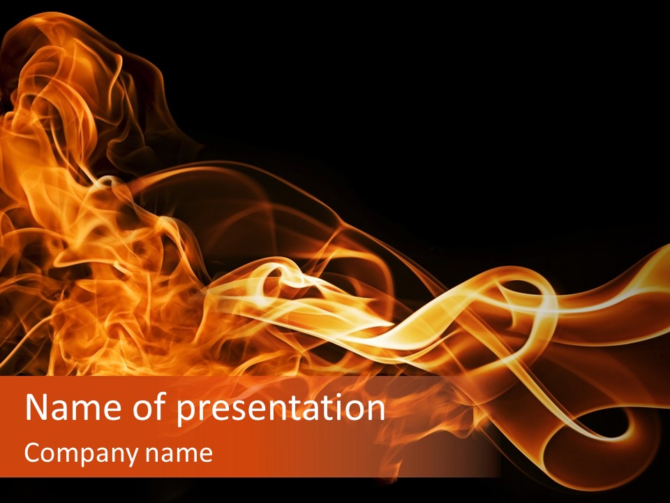 Detail Fire Smoke PowerPoint Template