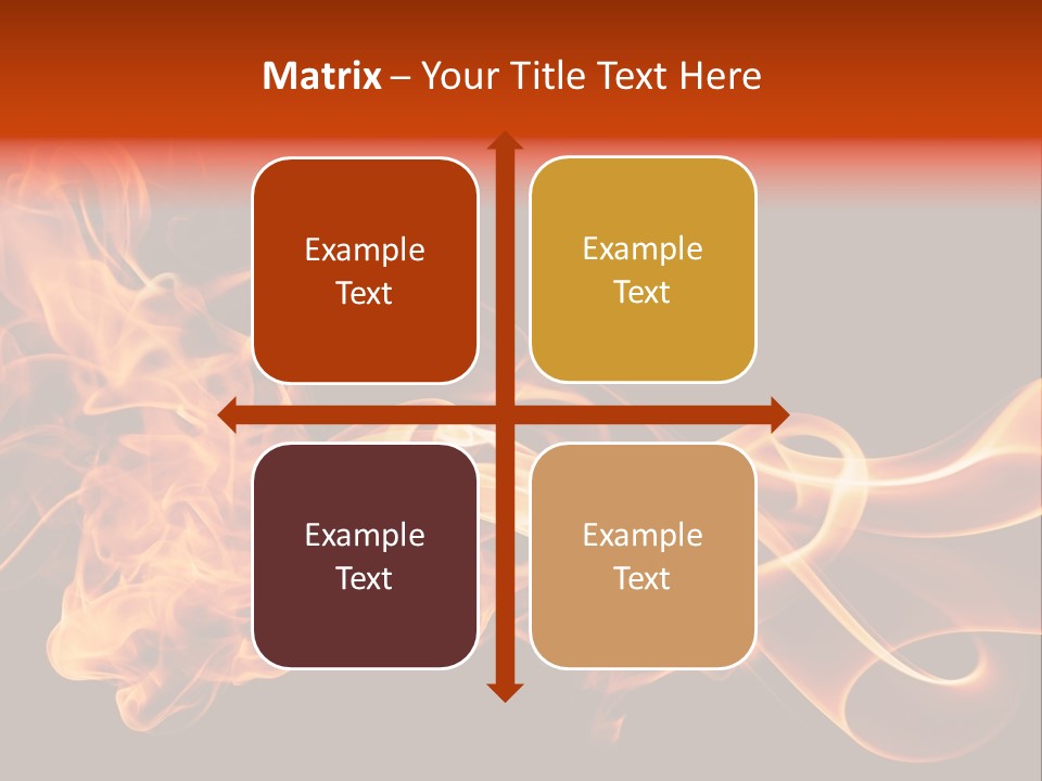 Detail Fire Smoke PowerPoint Template
