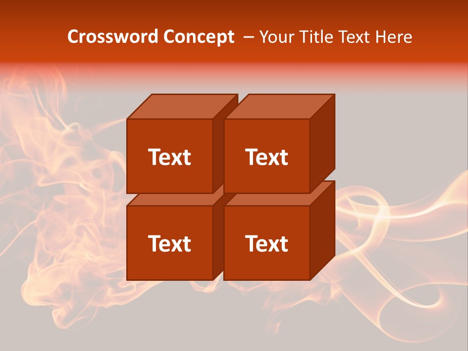 Detail Fire Smoke PowerPoint Template