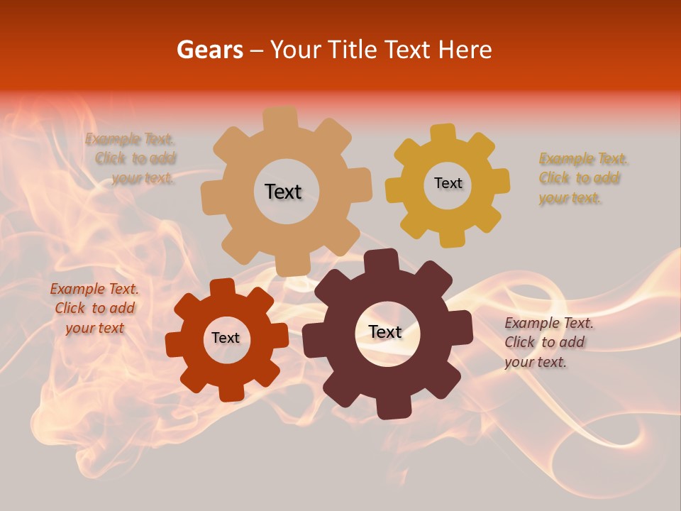 Detail Fire Smoke PowerPoint Template