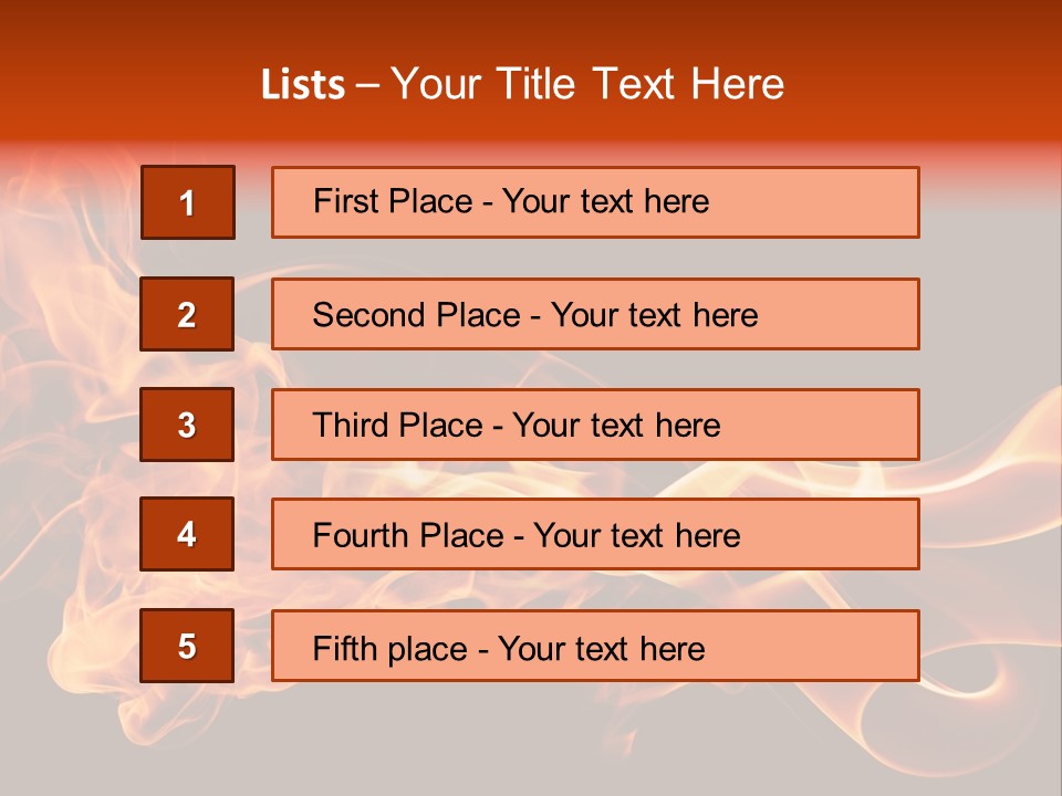 Detail Fire Smoke PowerPoint Template