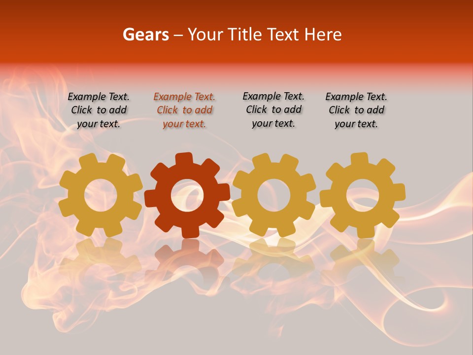 Detail Fire Smoke PowerPoint Template