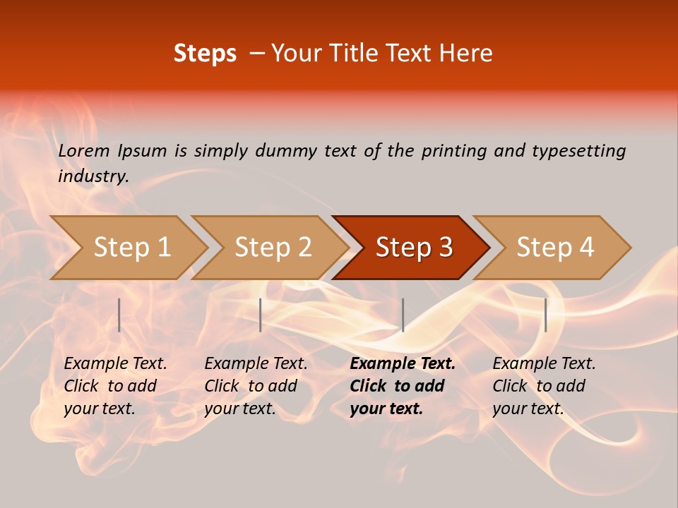 Detail Fire Smoke PowerPoint Template
