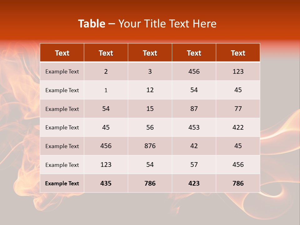 Detail Fire Smoke PowerPoint Template