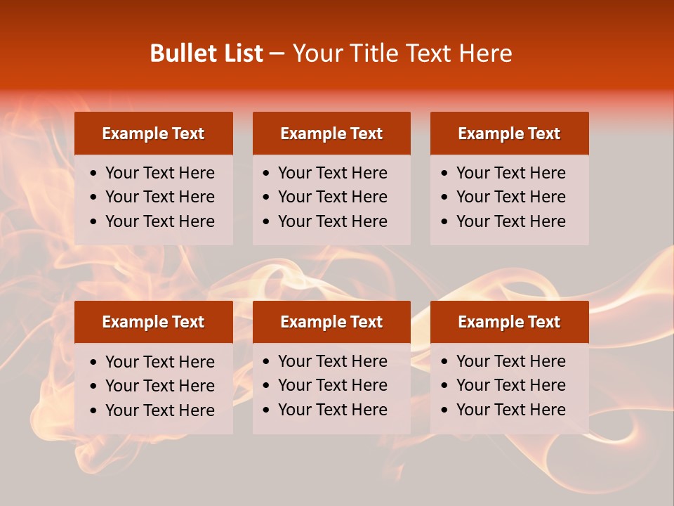 Detail Fire Smoke PowerPoint Template