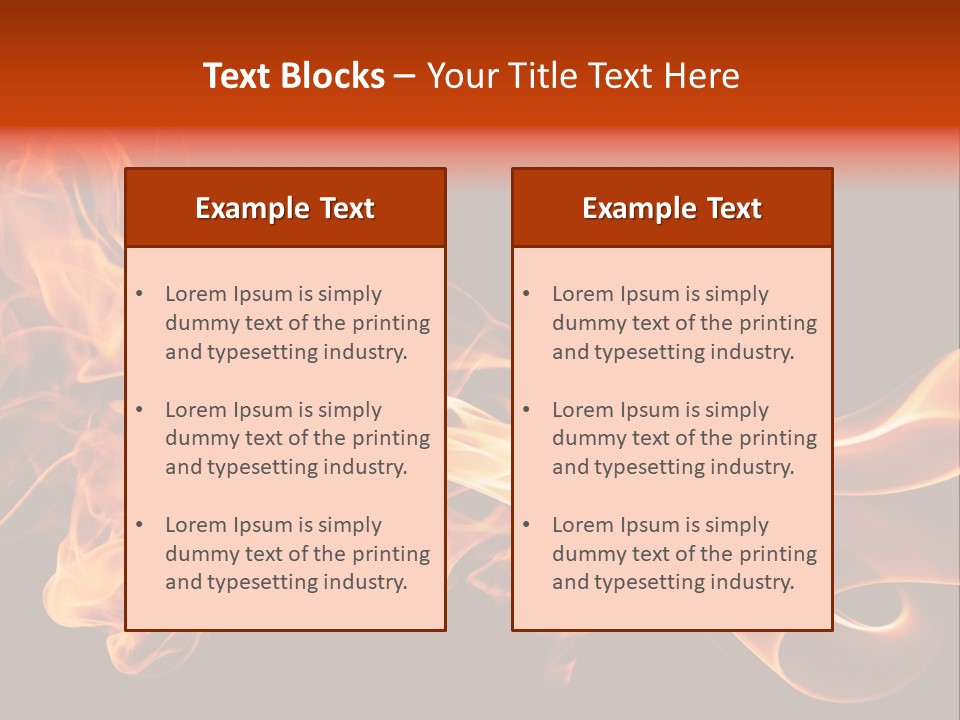 Detail Fire Smoke PowerPoint Template