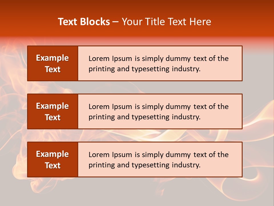 Detail Fire Smoke PowerPoint Template