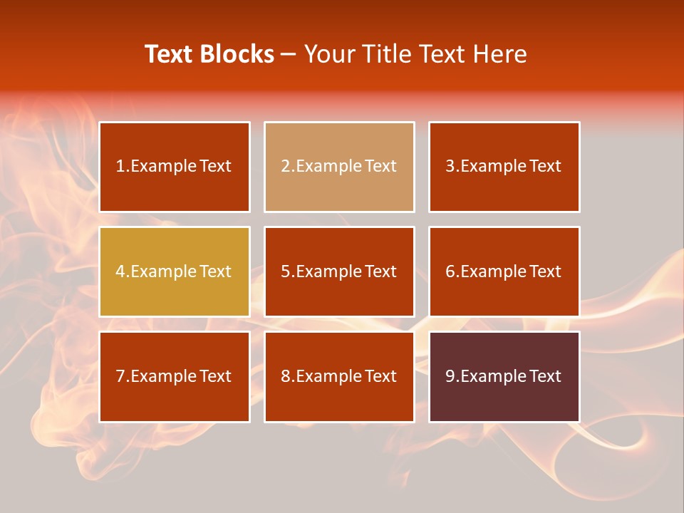 Detail Fire Smoke PowerPoint Template