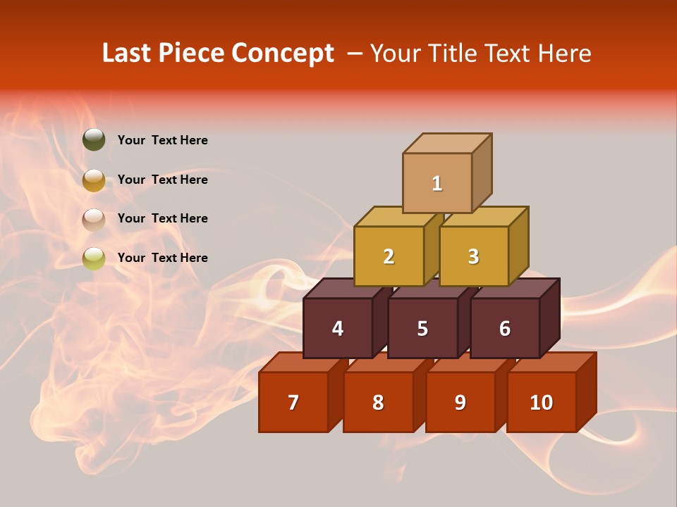Detail Fire Smoke PowerPoint Template