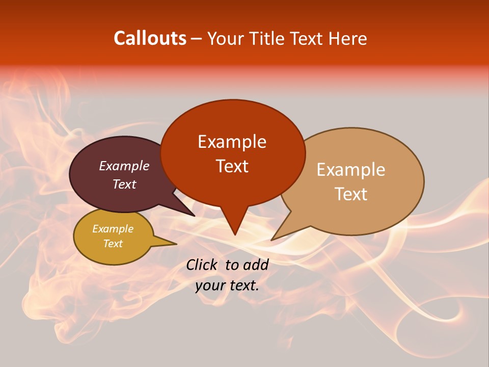 Detail Fire Smoke PowerPoint Template