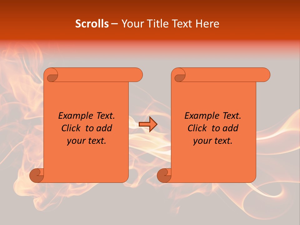 Detail Fire Smoke PowerPoint Template