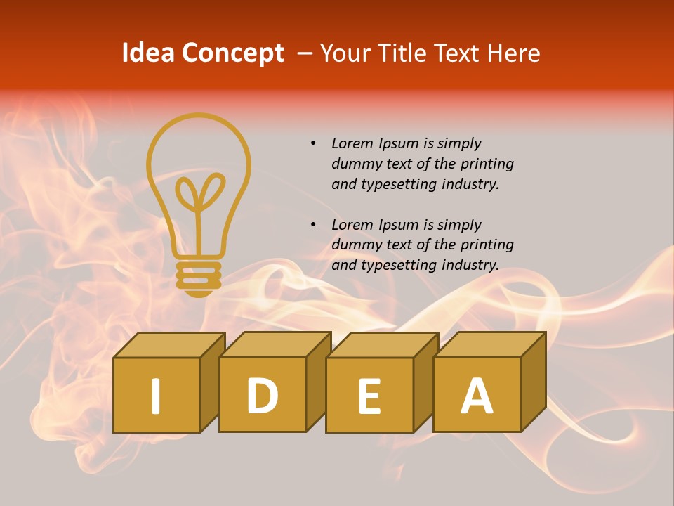Detail Fire Smoke PowerPoint Template
