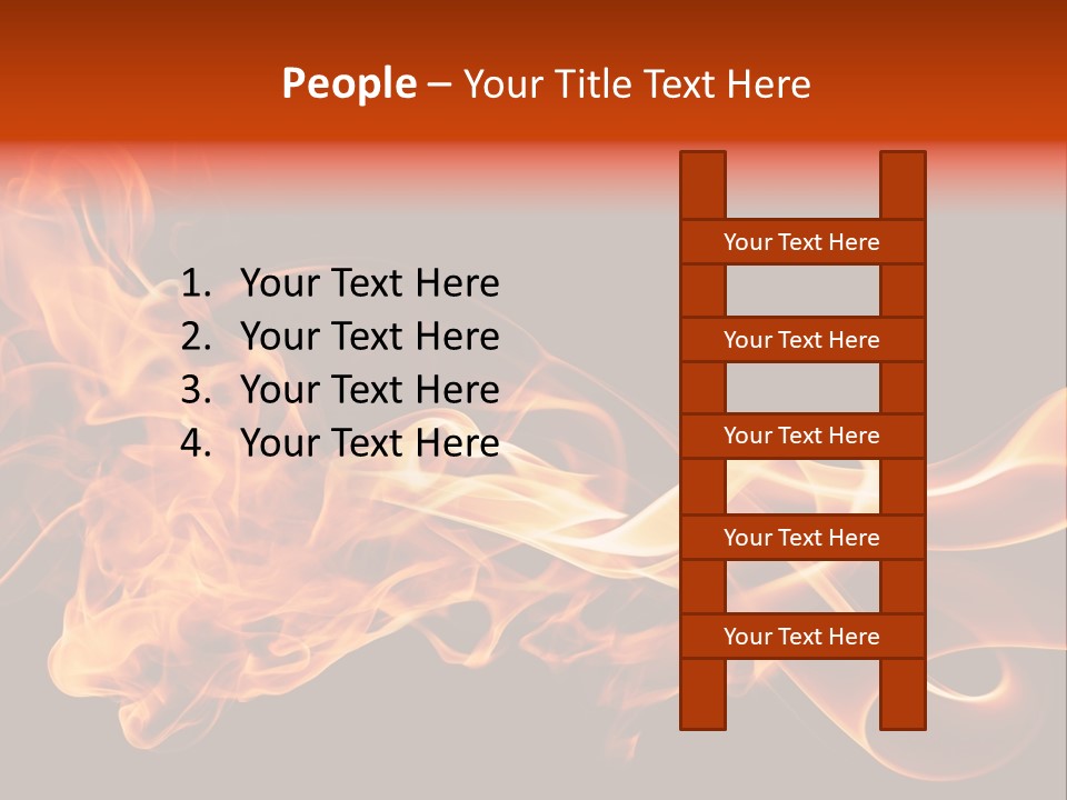 Detail Fire Smoke PowerPoint Template