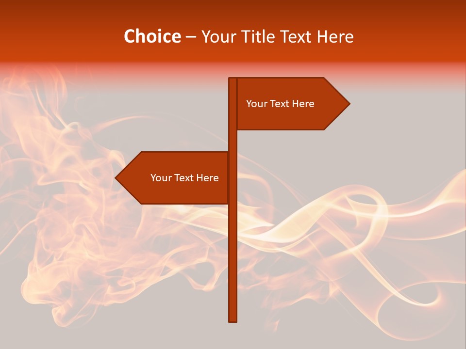 Detail Fire Smoke PowerPoint Template