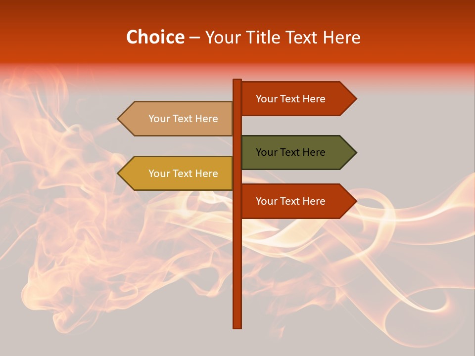 Detail Fire Smoke PowerPoint Template