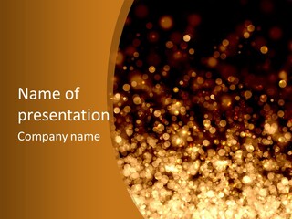 Golden Fire Winter PowerPoint Template