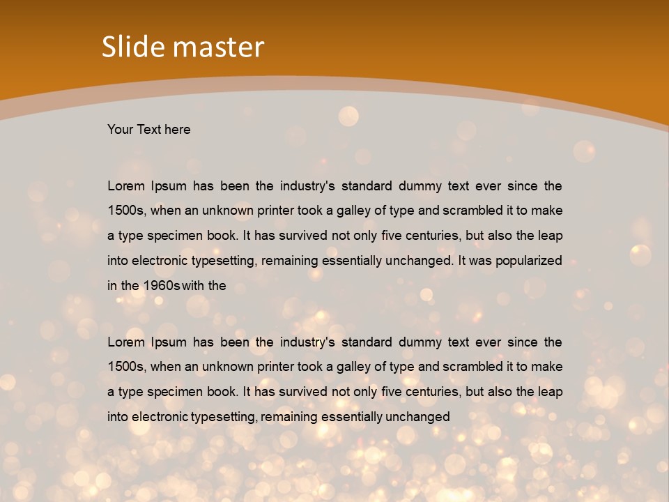 Golden Fire Winter PowerPoint Template