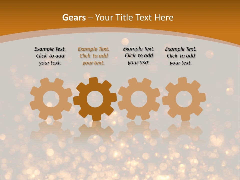 Golden Fire Winter PowerPoint Template