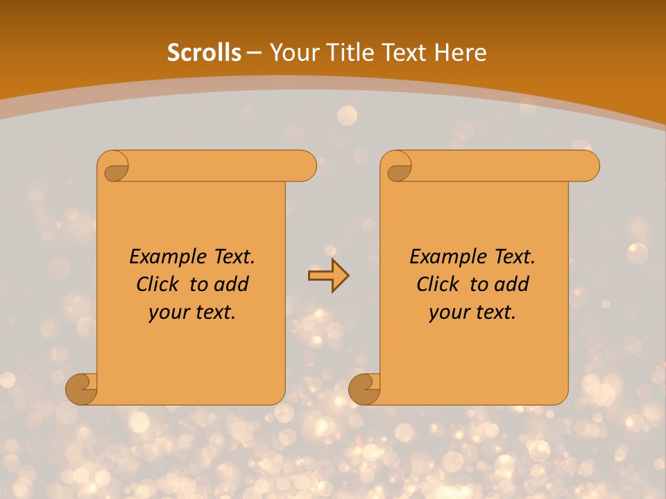 Golden Fire Winter PowerPoint Template