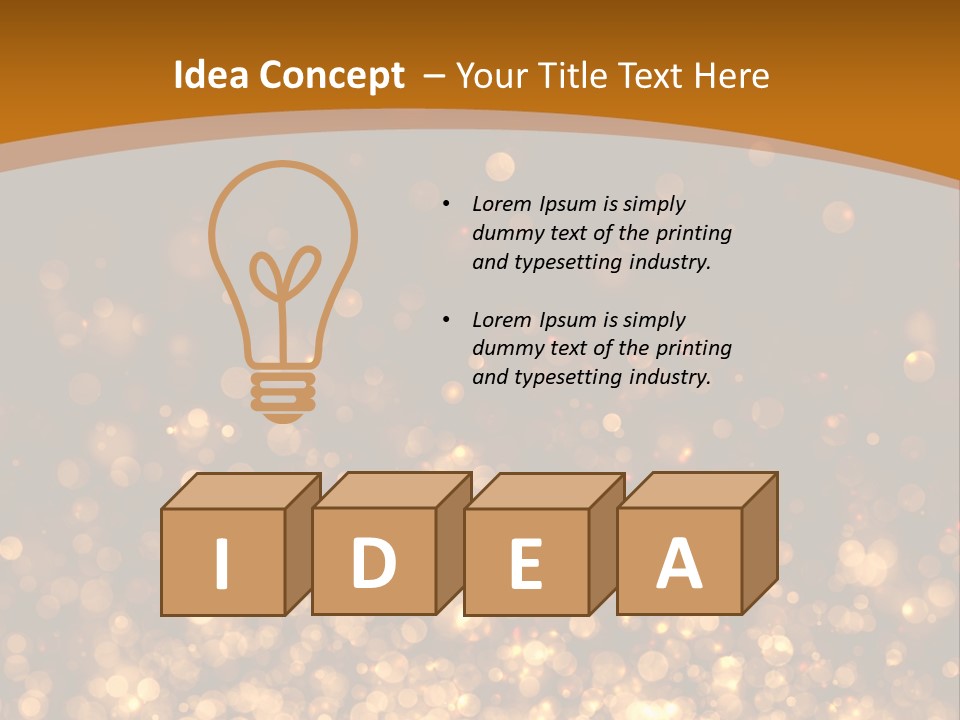 Golden Fire Winter PowerPoint Template