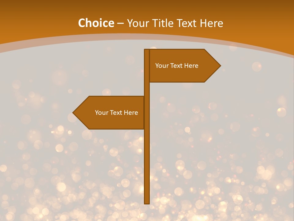 Golden Fire Winter PowerPoint Template