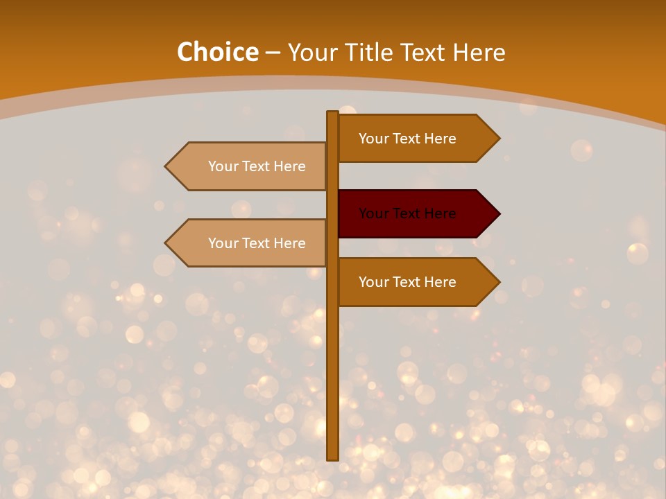 Golden Fire Winter PowerPoint Template