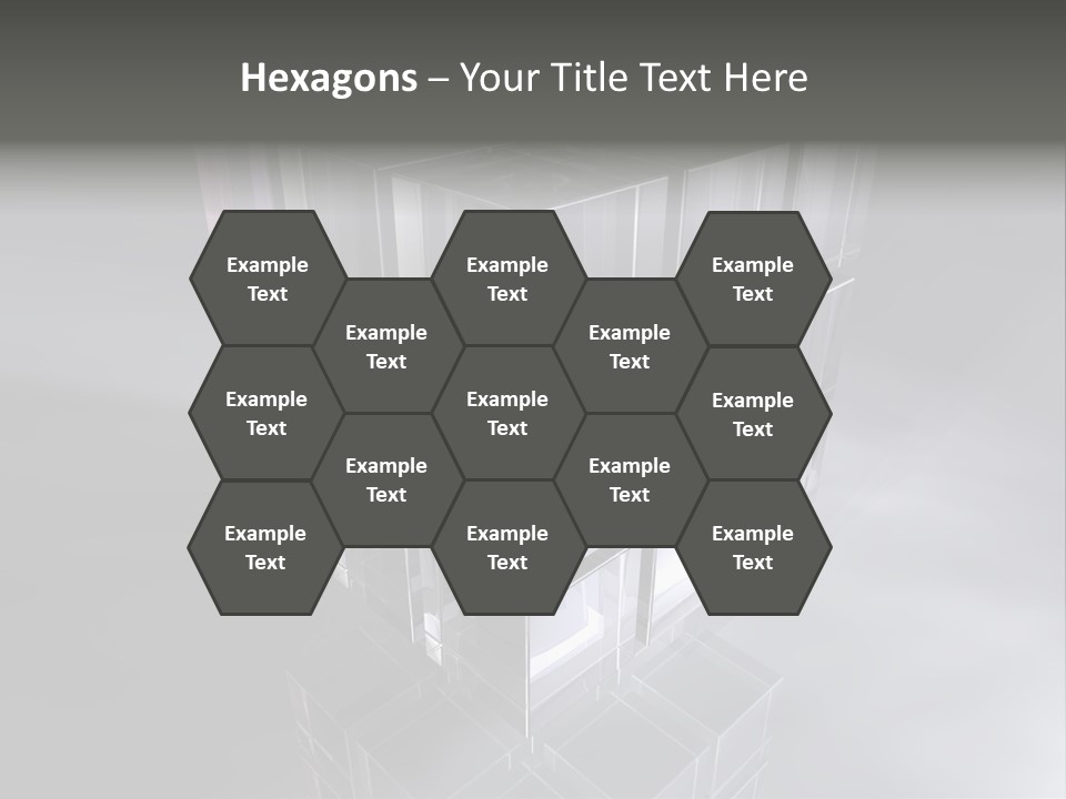 Glas Metall Quader PowerPoint Template