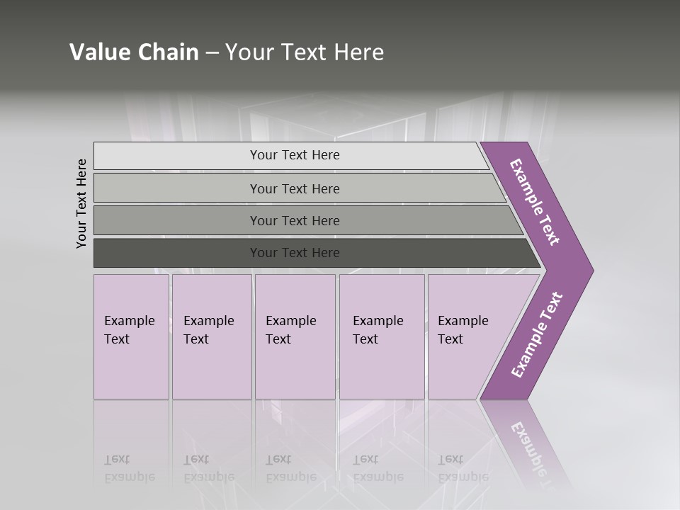 Glas Metall Quader PowerPoint Template