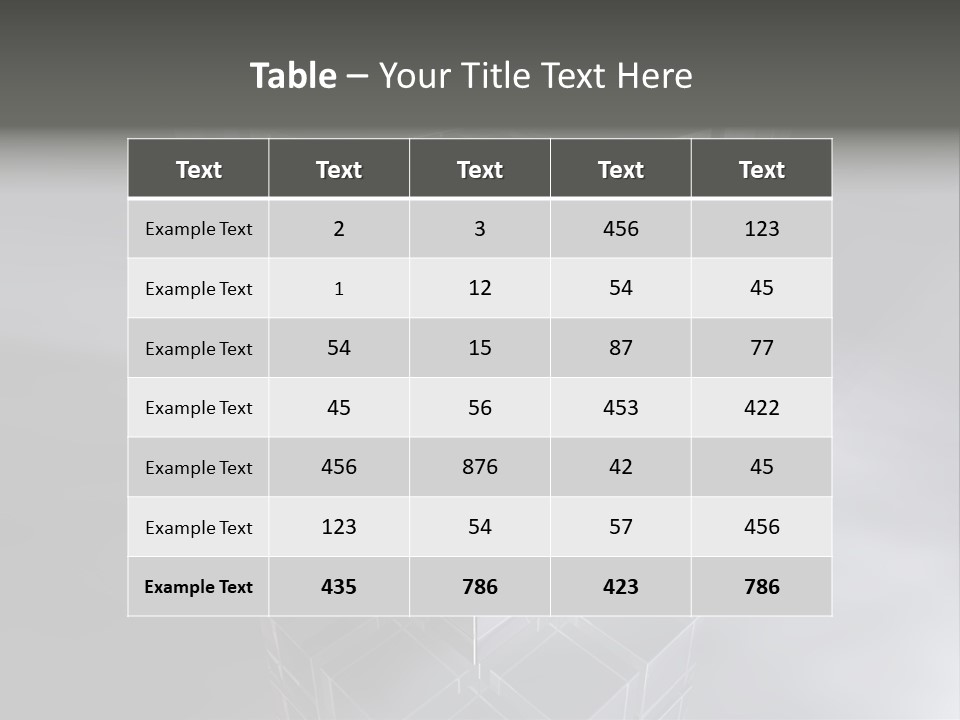 Glas Metall Quader PowerPoint Template