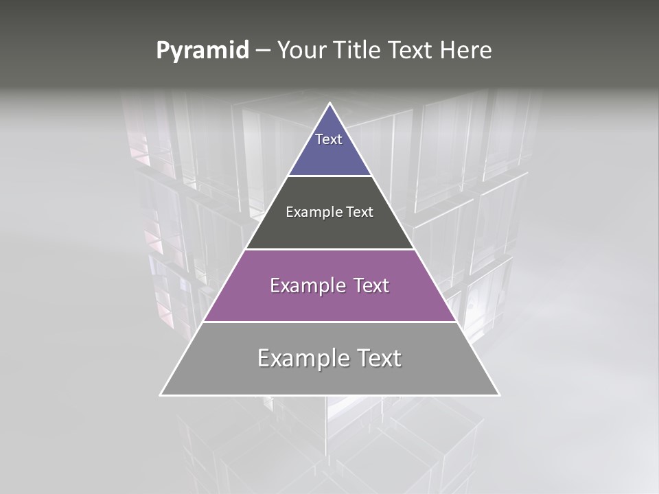 Glas Metall Quader PowerPoint Template