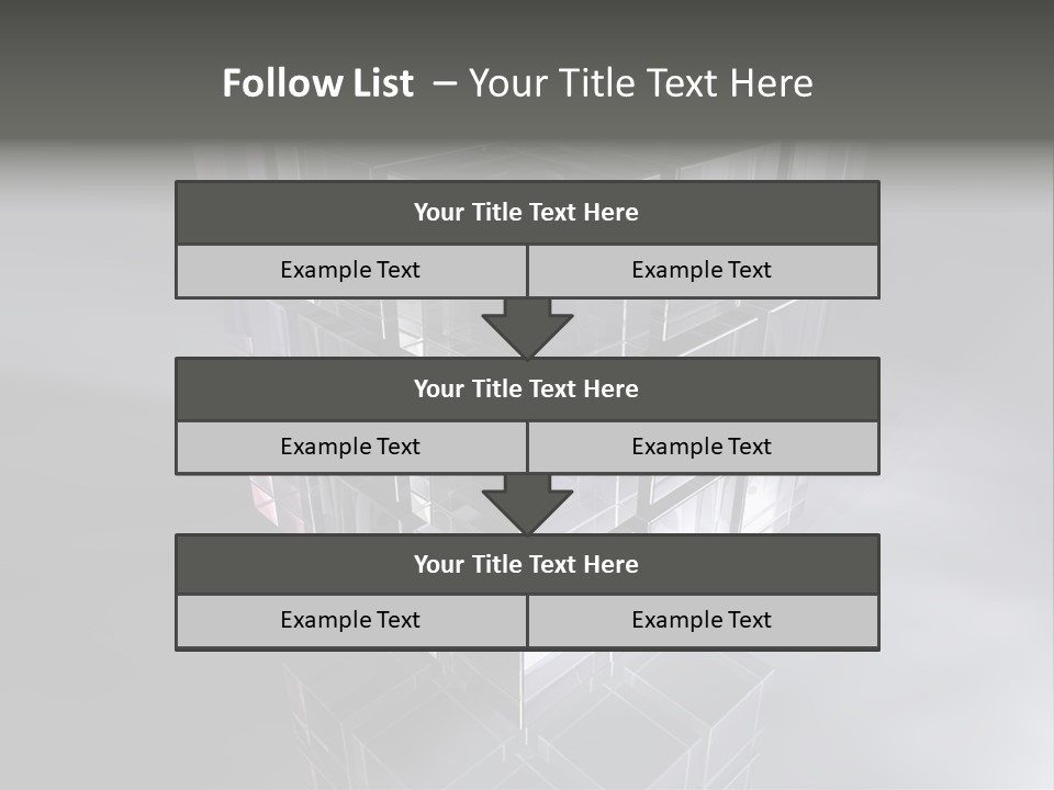 Glas Metall Quader PowerPoint Template