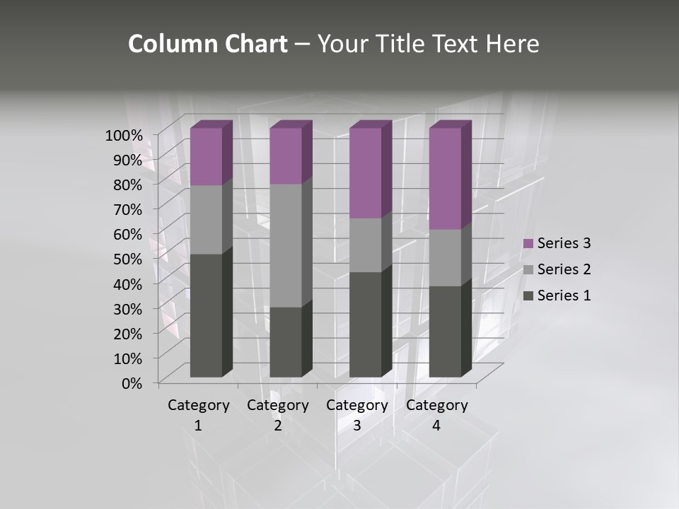Glas Metall Quader PowerPoint Template