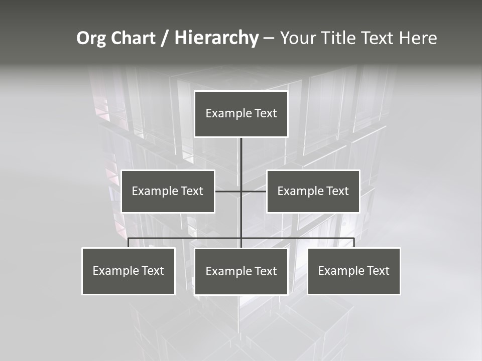 Glas Metall Quader PowerPoint Template