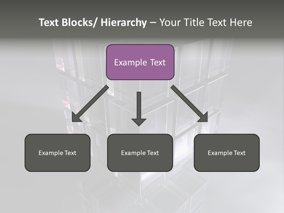 Glas Metall Quader PowerPoint Template