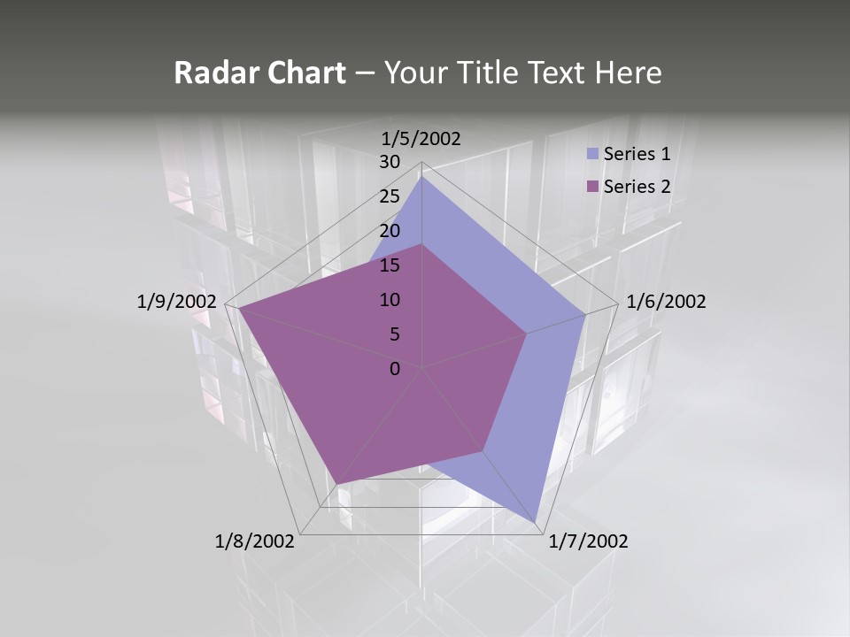 Glas Metall Quader PowerPoint Template