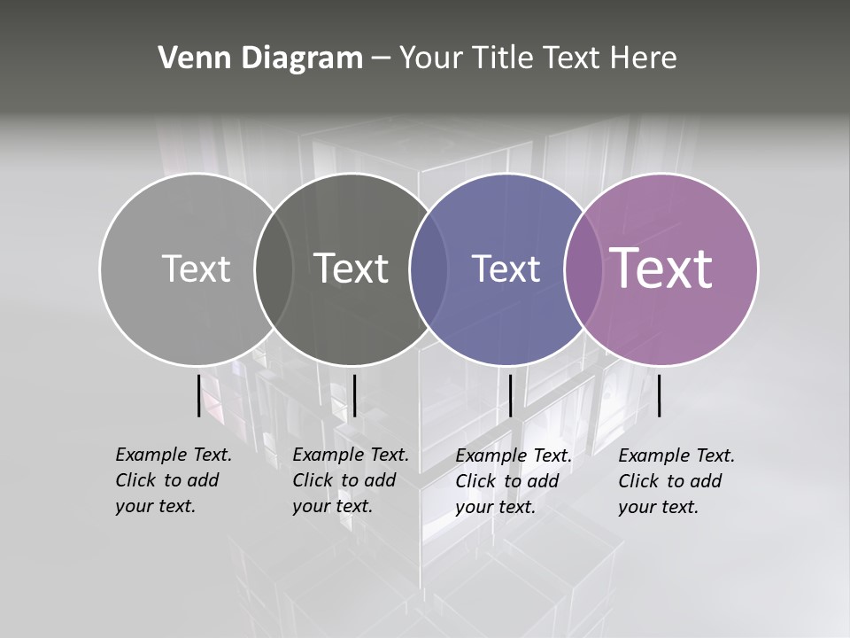 Glas Metall Quader PowerPoint Template